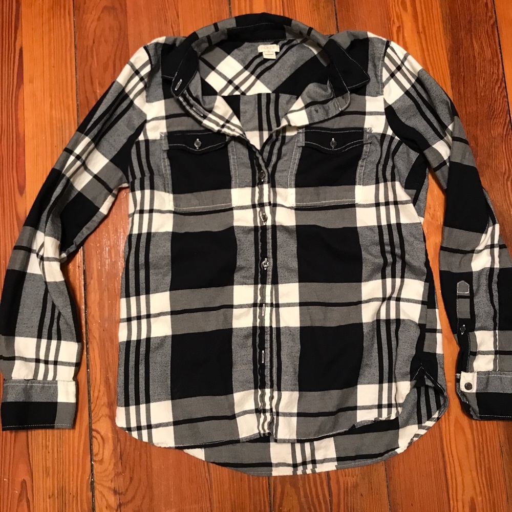 JCrew plaid button up